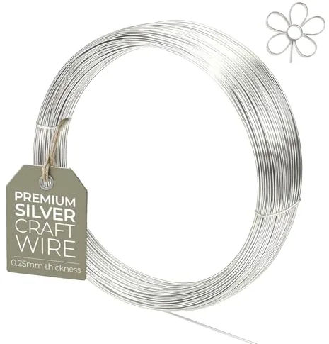 Alambre De Cobre Chapado Plata 1,0 mm (18 Ga) x 4 m - Antideslustre Para Bisutería, Escultura, Envolver, Manualidades Y DIY