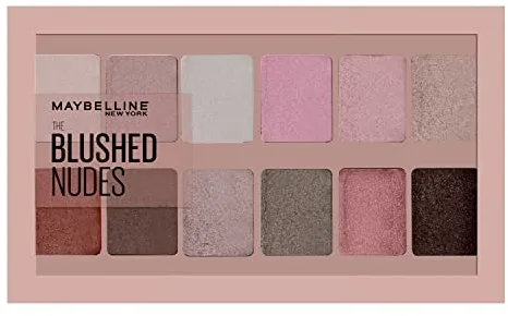 Maybelline New York EyeStudio, Paleta de Sombras de Ojos, 12 Colores, 01 Blushed Nudes