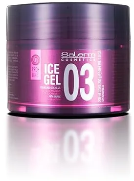 SALERM - Gel Fijador para el Pelo - Ice Gel 03-200 ml - Fijación Fuerte - Gel Efecto Mojado - Fijación e Hidratación del Cabello - con Arginina - Fortalece la Fibra Capilar