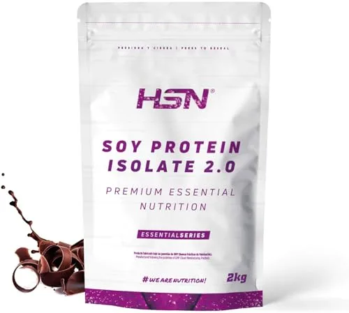 Proteína de Soja Aislada de HSN | Sabor Chocolate 2 Kg = 67 Tomas por Envase | 100% Vegana | Soy Protein Isolate | No-GMO, Sin Gluten