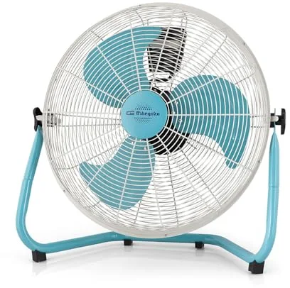 Orbegozo PW 1546 - Ventilador industrial Power Fan, 3 velocidades, aspas metálicas, asa de transporte, 130 W, azul y blanco
