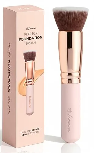 Brocha Base Maquillaje Fluido Kabuki Profesional - Brocha Foundation Contouring Polvos - Fibras Sintéticas Gruesas