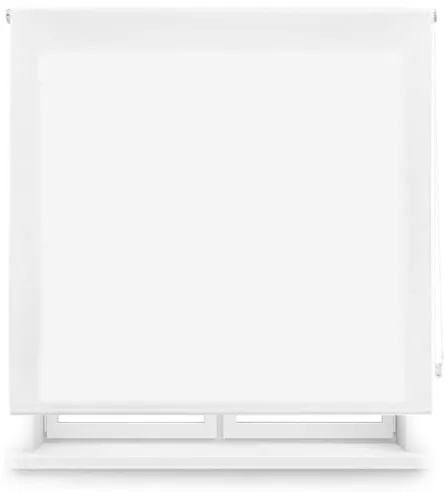 Blindecor Ara | Estor enrollable translúcido liso - Blanco Roto, 160 x 175 cm (ancho por alto) | Tamaño de la Tela 157 x 170 cm | Estores para ventanas