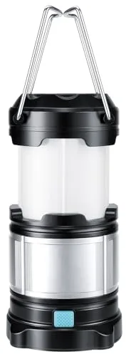 Expower Lámpara de Camping Recargable IPX5 Farol de Acampada Estirable con 4 Modos Iluminación Apto a Acampar Camping, Cobertizos, Pesca Nocturna, Caza