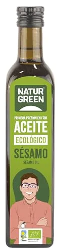 NaturGreen - Aceite de Sésamo, 100% Aceite de Semillas de Sésamo, Ecológico - 500ml