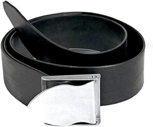 Best divers bh0078 Cinturón Goma, Porta Plomos Sub, Hebilla Inoxidable, Negro