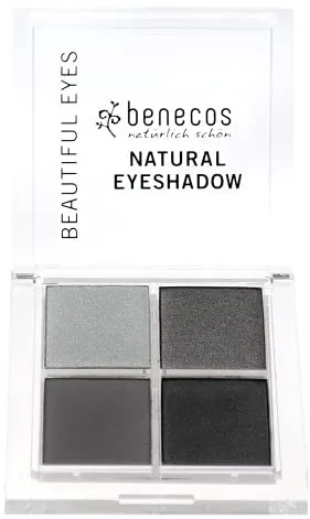 Benecos - natural beauty 92539 - paleta de sombras de ojos quattro - vegano - ojos ahumados