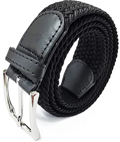 Glamexx24 Cinturón para Hombre Mujeres Unisex Trenzado Elástico Cinturón para Jeans, Ajustable y Cómodo, Ropa Casual y Formal, Disponible en Múltiples Colores
