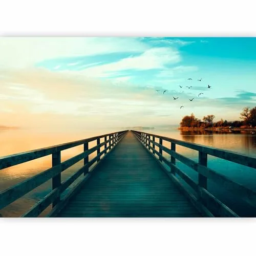 murando Fotomurales 350x256 cm XXL Papel pintado tejido no tejido Decoración de Pared decorativos Murales moderna Diseno Fotográfico Fotomural Playa Mar c-C-0034-a-d