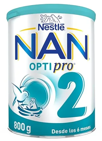 Nestlé NAN OPTIPRO 2 Leche de continuación en polvo, bote de 800g