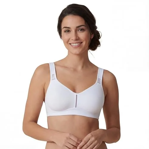 Selene, Sujetador Reductor para Mujer con Banda Anatómica, Sin Aros ni Relleno, con Tirantes Anchos de Confort, Colección Elvira, Color Blanco, Talla 95D