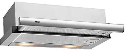 TEKA Campana Extractora Telescópica de 60 cm, Doble Turbina, 2 Velocidades, Acero Inoxidable, Instalación Recirculación, Modelo TL 6310