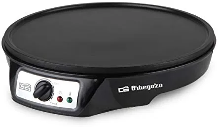 Orbegozo CM 2360 - Crepera Eléctrica, superficie antiadherente de 30 CM,1000 W, facil de limpiar,temperatura Regulable, guarda cables, borde elevado para evitar que gote la masa