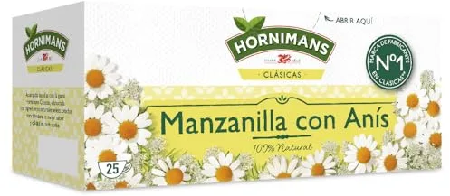 Hornimans Manzanilla con Anís Infusión con Ingredientes 100% Naturales | 25 bolsitas | Sin Teína