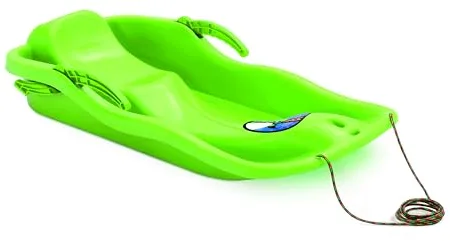Prosperplast - Trineo RACE direccionable con frenos y cuerda, color verde