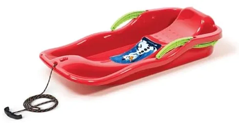 Prosperplast - Trineo RACE direccionable con frenos y cuerda, color rojo