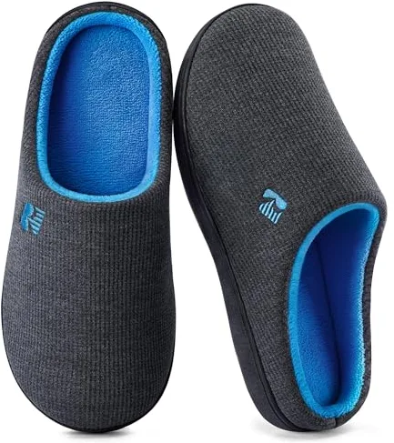 RockDove Zapatilla de dos tonos y espuma viscoelástica para Hombre, 42/43 EU, Gris oscuro y azul