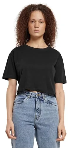 Urban Classics Ladies Short Oversized Tee, Camiseta, Mujer, Negro (Black), M