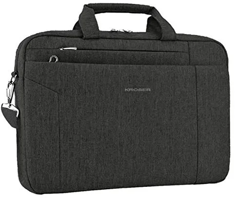 KROSER 15,7" Bandolera para Ordenador Portátil Maletín Bolsa de Hombro de Mensajero Hidrófugo Funda para Portatil Bolso de Mano de Negocios para Mujeres y Hombres