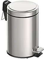 Tramontina Cubo de Basura de acero inoxidable con pedal 3L
