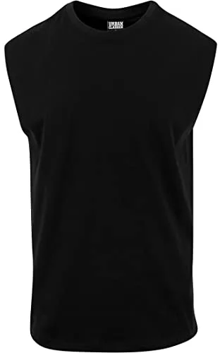 URBAN CLASSICS Camiseta Tirantes Hombre en Algodón, Camiseta sin Mangas Verano, Camiseta Interior, Tank Top Color: negroTalla: M