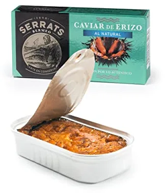 Conservas Serrats - 1 unidad - Erizo de Mar al Natural - Lata de 50g