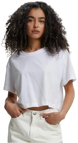 Urban Classics Ladies Short Oversized Tee, Camiseta, Mujer, Blanco, S