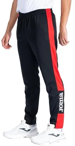 Joma Champion IV – Pantalones largos, para hombre, negro-rojo, Large