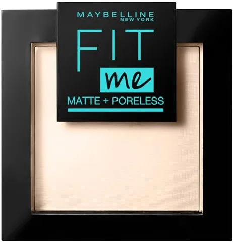 MAYBELLINE Polvos Matificantes Fit Me, Color 105 Natural Ivory, 9 g (Paquete de 1)