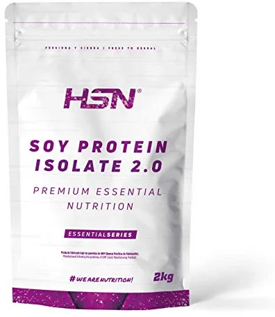 Proteína de Soja Aislada de HSN | Sin Sabor 2 Kg = 67 Tomas por Envase | 100% Vegana | Soy Protein Isolate | No-GMO, Sin Gluten