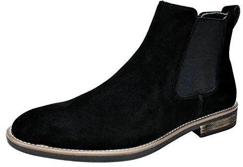Bruno Marc Botines Chelsea de Ante para Hombre,Size 43,Negro,URBAN-06