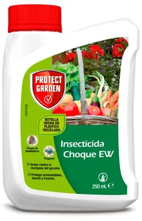 Protect Garden Insecticida Choque EW ara ornamentales, frutales y horticolas, pulgones y orugas, 250ml