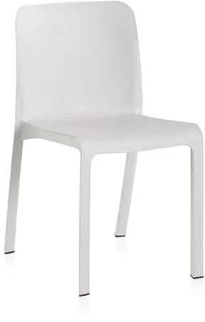 SP Berner - Pack de 6 Sillas Grana - Apilables, Ergonómicas y Resistentes - Uso Interior y Exterior - Fabricadas en España con Plástico Reciclado - Blanco