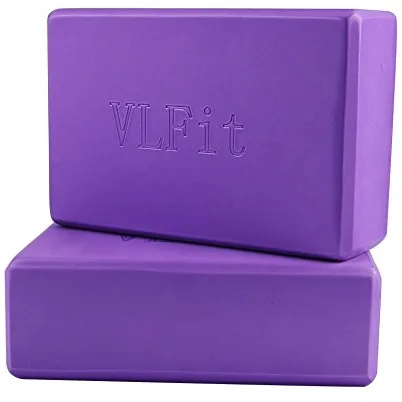 VLFit Juego de 2 Espuma EVA Bloques de Yoga (PÚRPURA)