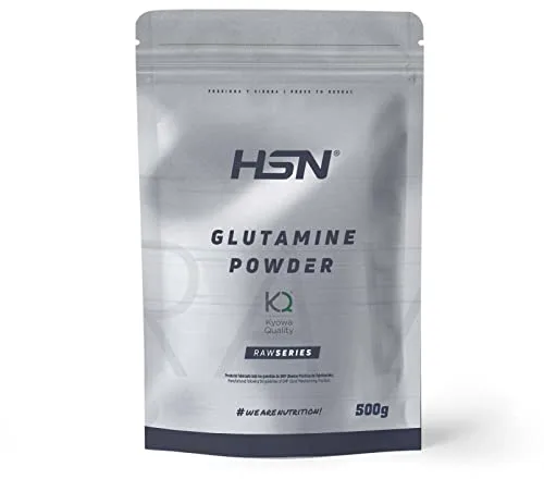Glutamina Kyowa - Máxima Pureza - en Polvo de HSN | Sin Sabor 500 g = 100 Tomas por Envase 100% Pura L-Glutamina Micronizada | No-GMO, Vegano, Sin Gluten