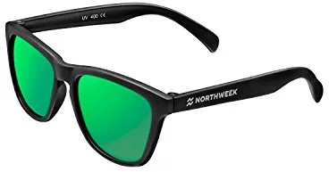 Northweek Kids Jungle - Gafas de Sol para Niño y Niña, Polarizadas, Negro/Verde