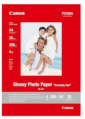 Canon Papel fotográfico brillante GP-501 tamaño A4 (20 hojas) - 200 g/m²
