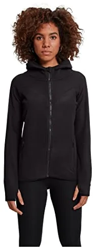 Urban Classics Ladies Polar Fleece Zip Hoodie Mujer Capucha con cremallera Negro L
