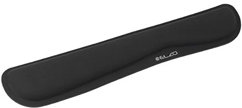 ELZO Reposamuñecas para Teclado, Ergonómico Cojín de Muñeca Apoyo con Espuma de Memoria para Ordenador/Notebook/Laptop, Negro