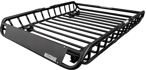MAXXHAUL 70115 - Portaequipajes para Techo de 46 x 36 x 4-1/2 Pulgadas, Cesta de Acero, Soporte para Equipaje Superior de Coche para SUV y camionetas, Capacidad de 150 Libras, Color Negro