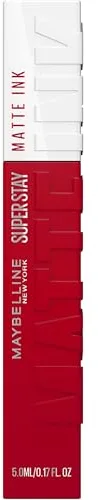 Maybelline New York, SuperStay Matte Ink, Pintalabios Mate de Larga Duración, Tono 20 - Pioneer, Rojo Oscuro, El embalaje puede variar