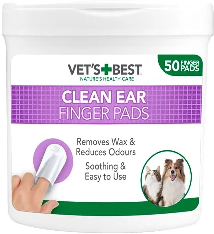 Vet's Best Almohadillas de Limpieza de oído Natural para Perros 50 Unidades 160 g