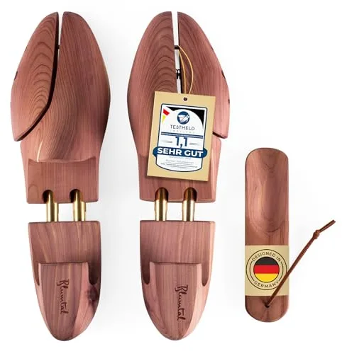 Blumtal - GANADOR DEL TEST - Hormas para Zapatos para Hombre y Mujer - Horma Extensible Deluxe de madera de cedro con calzador, Diseño Ergonómico - 1, 2 o 5 Pares