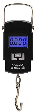 Hyindoor Báscula de Maletas de Viaje Bascula Digital con Gancho de 50kg/110 lb Bascula Portable para Pesar Maletas