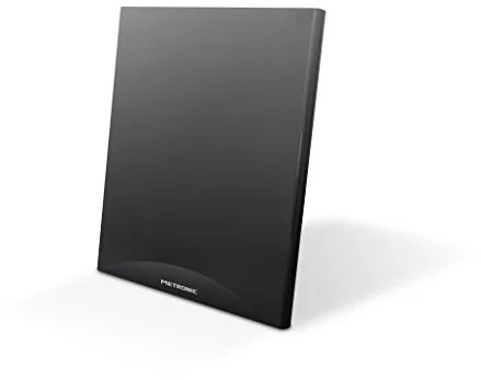 Metronic 416975 - Antena de Interior TV TDT-TDT T2, HD, amplificada, Ganancia 55dB, Extra Plana, 4K, Compatible 4G