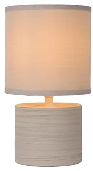 LUCIDE GREASBY - Lámpara de mesa - Ø 14 cm - 1xE14 - Beige