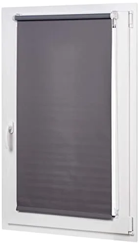 Amazon Basics Estor opaco y enrollable, con revestimiento de color a juego, 56 x 150 cm, Gris oscuro