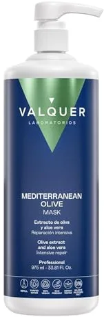 VALQUER Mascarilla Capilar Reparadora de Oliva | Hidratación Profunda y Nutritiva para Cabello Dañado y Seco | Fórmula Zero con Ingredientes Naturales | 975 ml