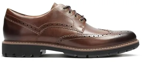 Clarks Batcombe Wing, Zapatos de Cordones Derby, Marrón (Dark Tan Lea-), 42.5 EU
