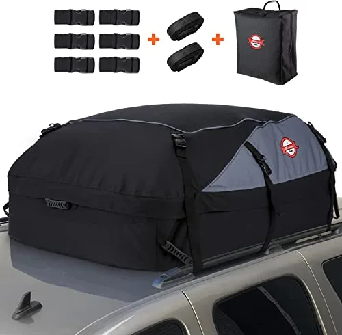 Sailnovo Cofre de Techo para automóvil, 580L, Plegable, Impermeable, para Techo de automóvil, portaequipajes, Cofre de Techo Resistente con 6+6 Correas reforzadas